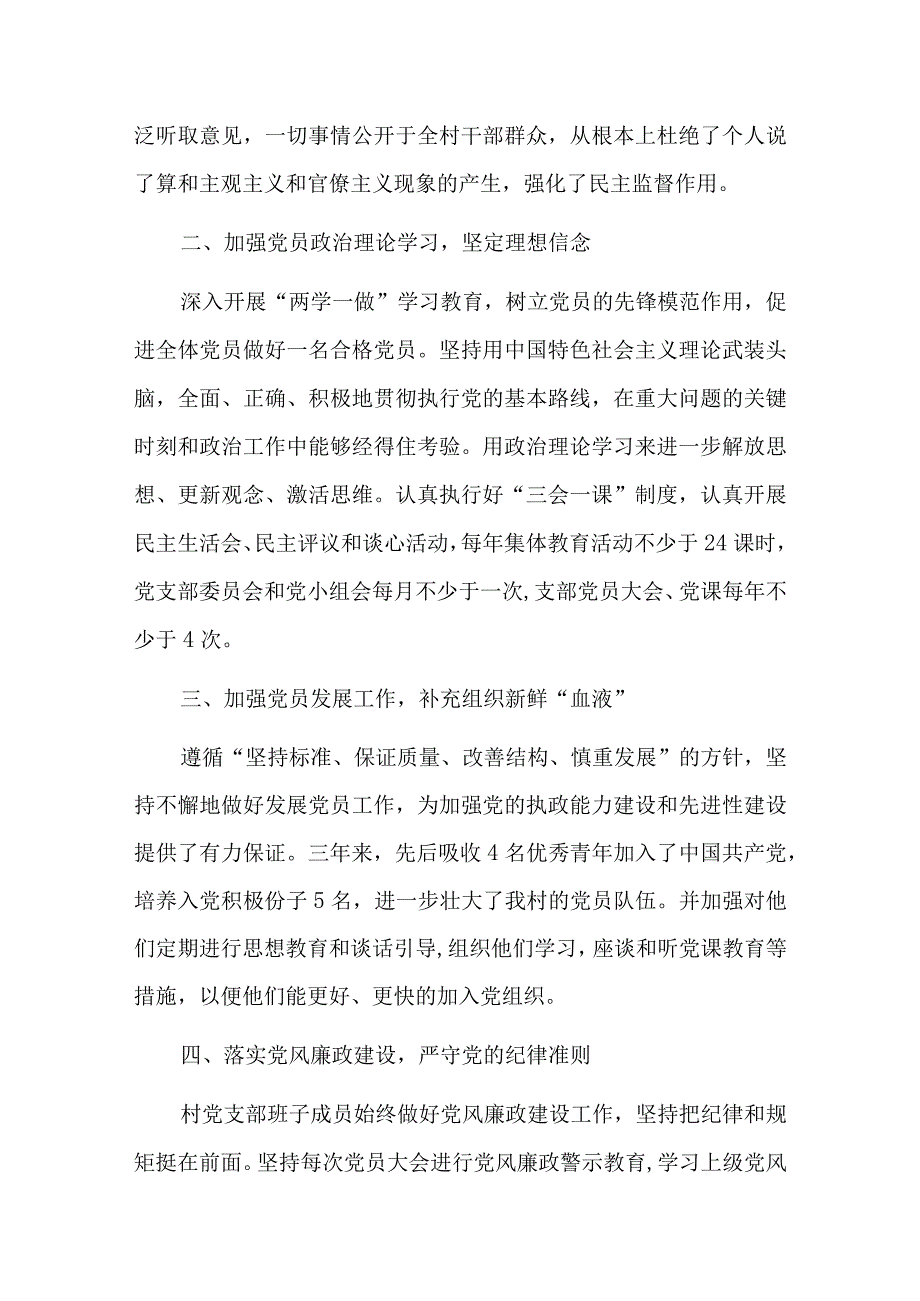 村党支部落实主体责任情况报告五篇.docx_第2页