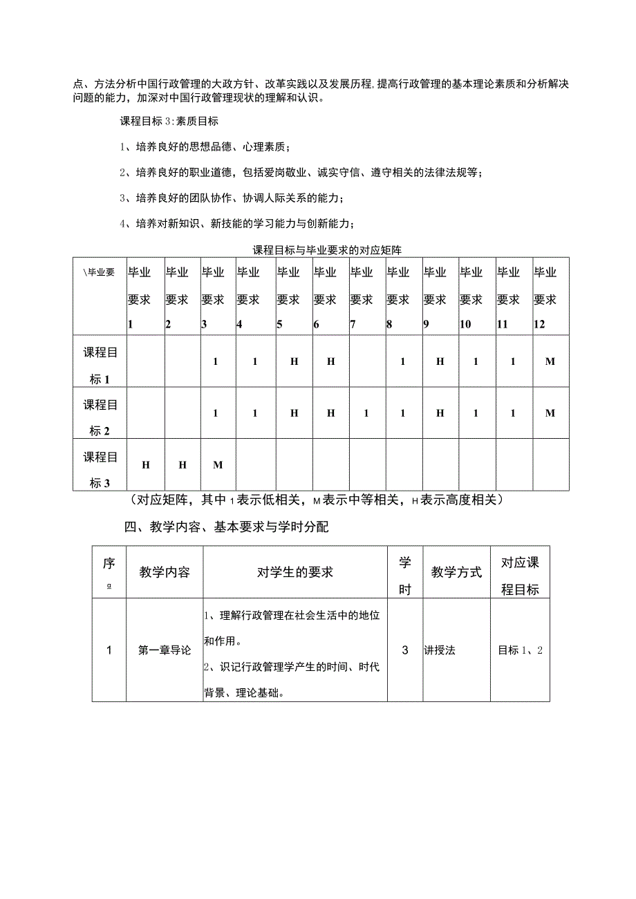 行政管理专业《公共行政学》课程教学大纲.docx_第2页