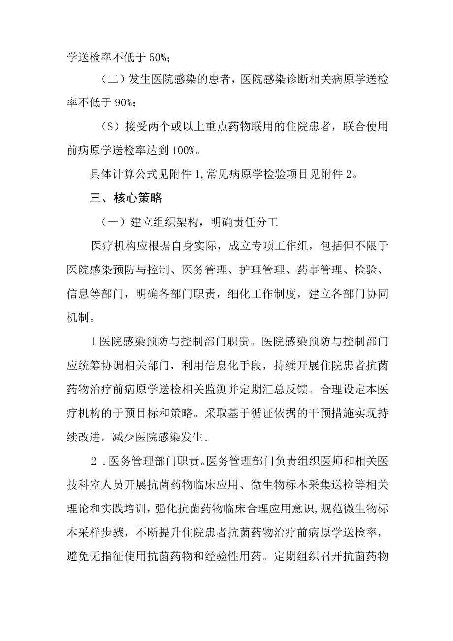 提高住院患者抗菌药物治疗前病原学送检率工作方案2023年.docx_第2页