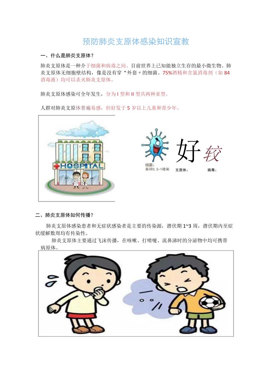 预防肺炎支原体感染知识宣教.docx_第1页