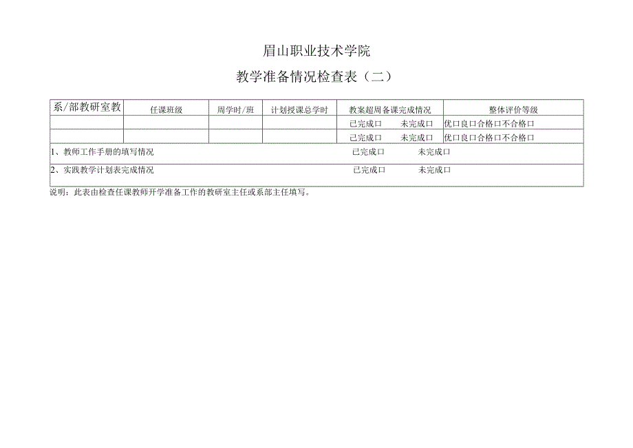 眉山职业技术学院教学准备情况检查表一.docx_第3页