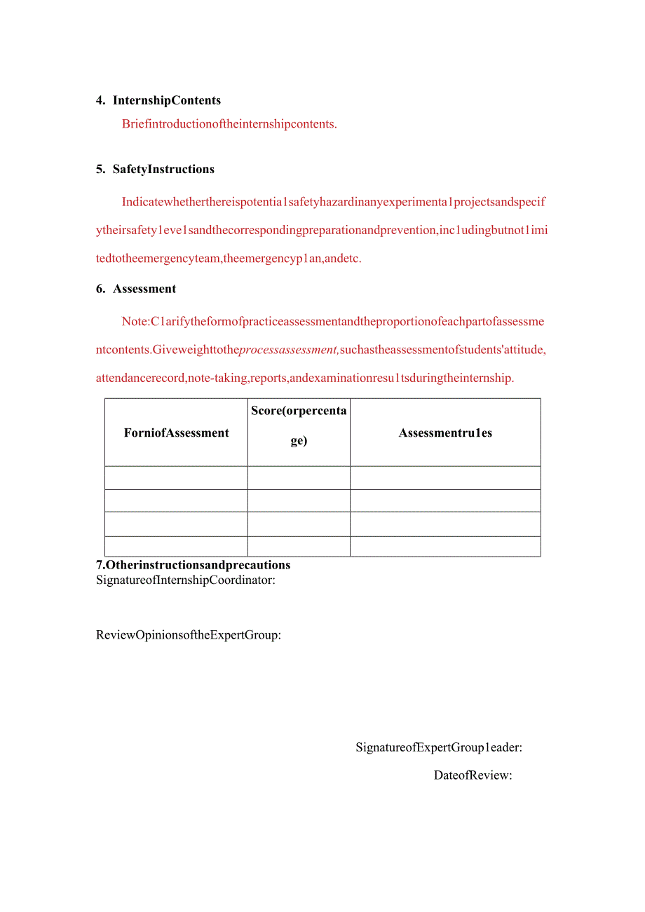 附件4. 西北工业大学实习教学大纲填写模板 -（英文版）.docx_第3页