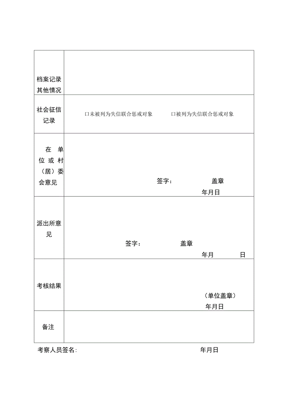 龙港市事业单位工作人员录用考察表.docx_第2页