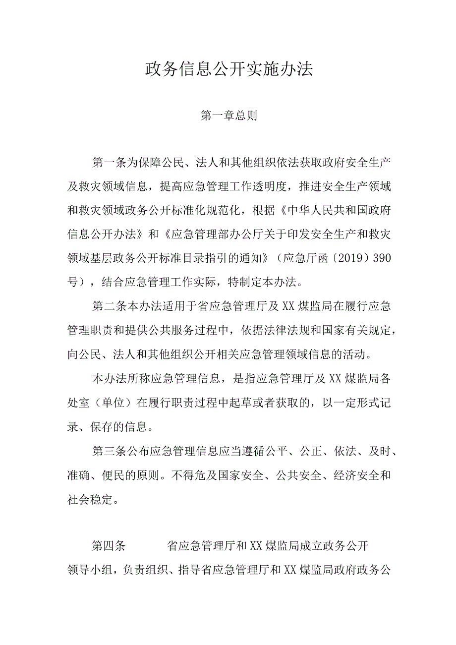 政务信息公开实施办法.docx_第1页