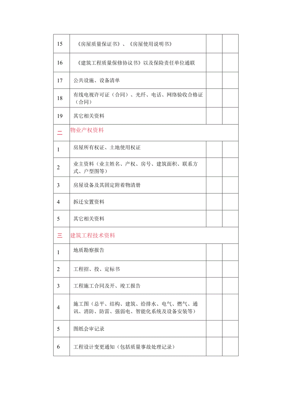 物业资料移交汇总表.docx_第2页