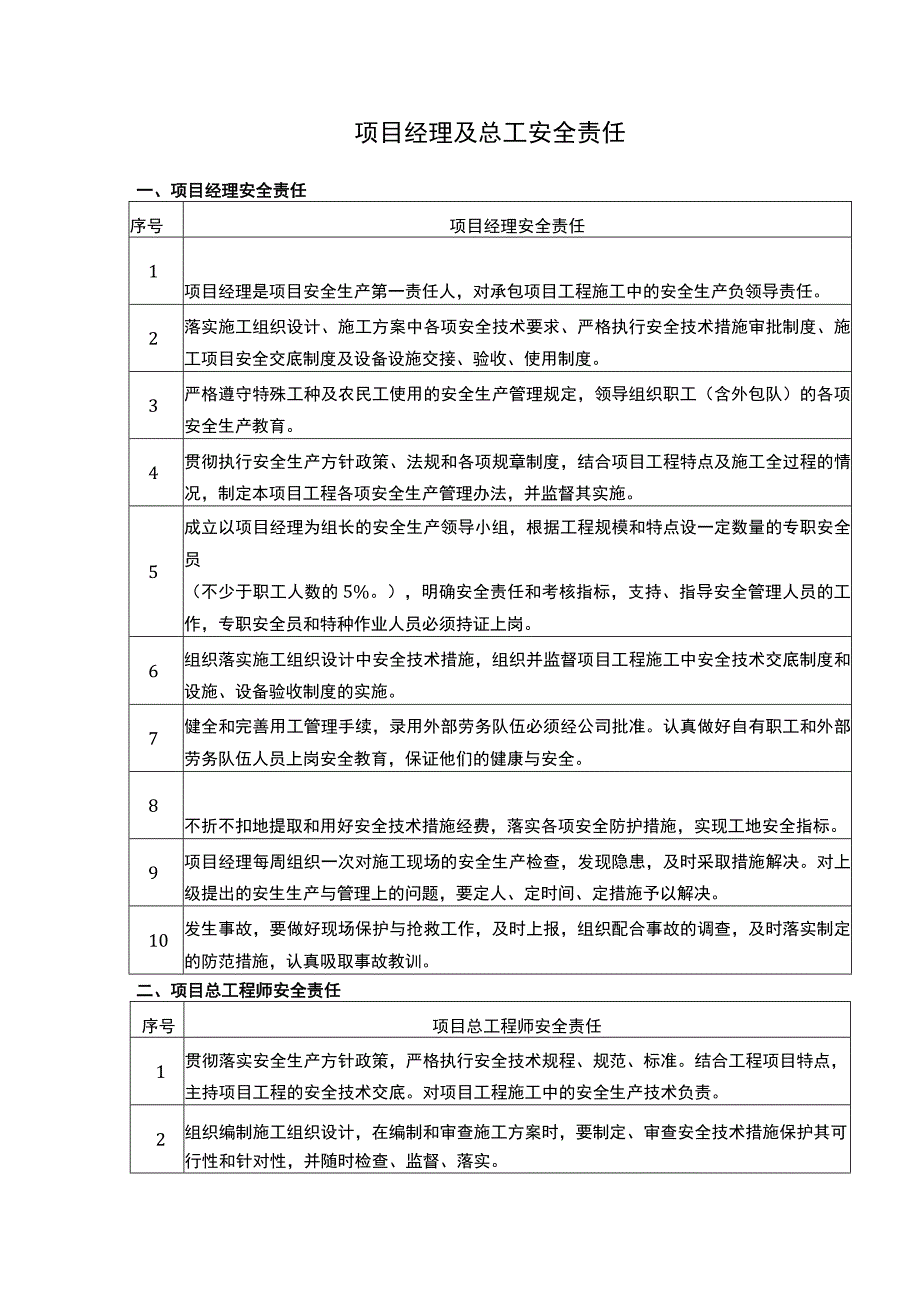 项目经理及总工安全责任.docx_第1页