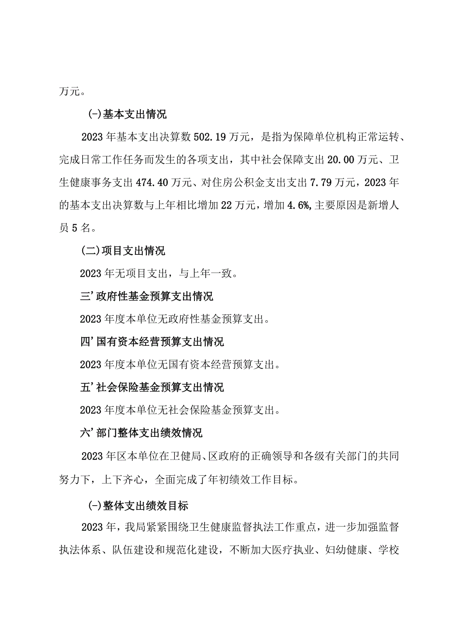 益阳市赫山区卫生健康综合监督执法局2021年度整体支出绩效评价报告.docx_第2页