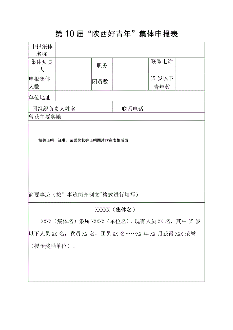 第10届“陕西好青年”集体申报表.docx_第1页