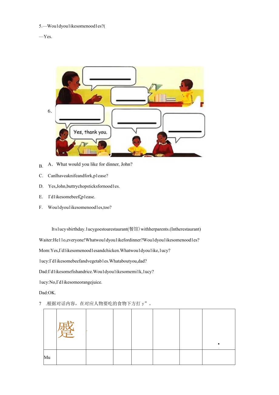 unit5Dinner'sready人教PEP版四年级上册综合实践作业.docx_第3页