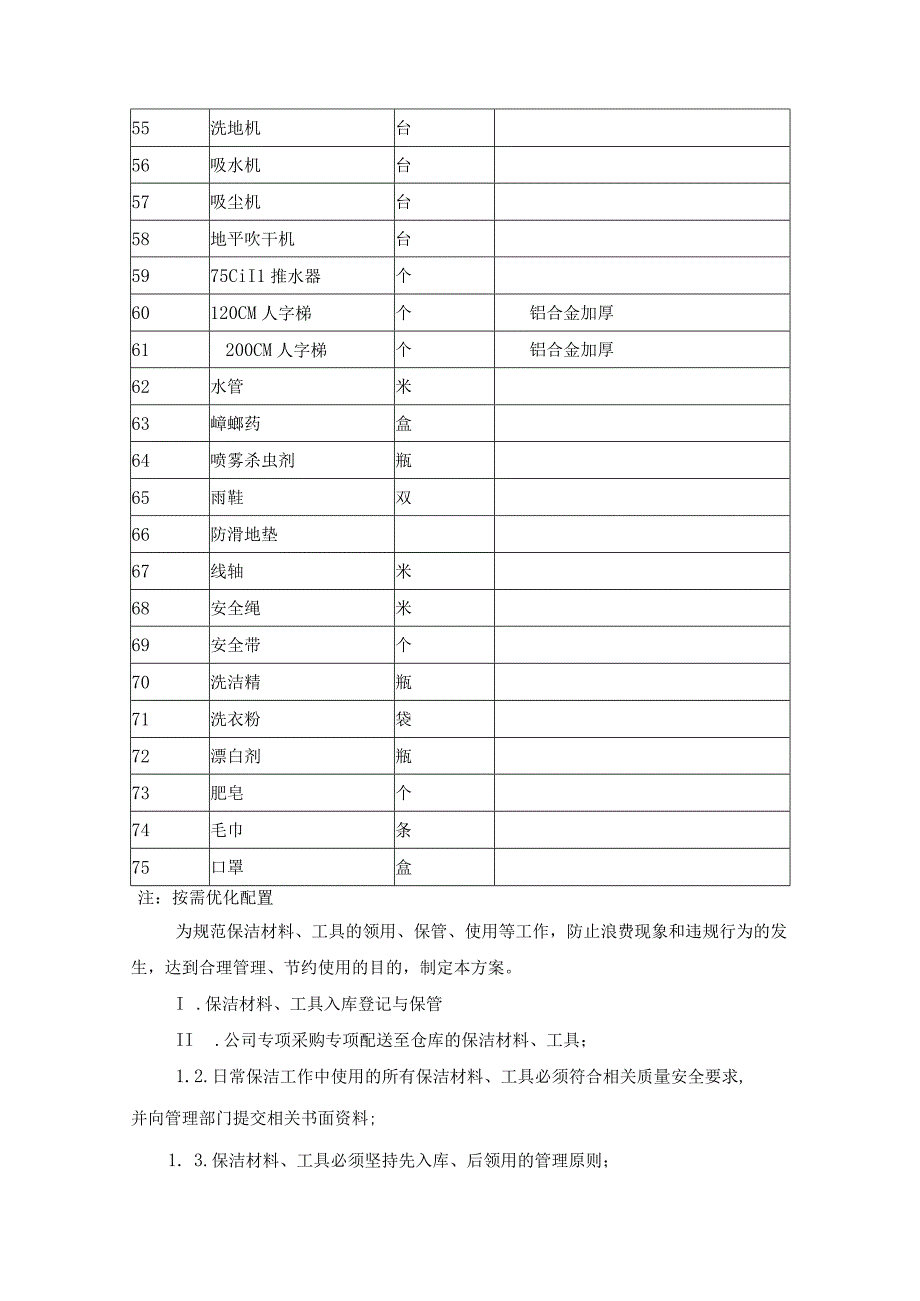 (新)XX单位保洁材料、工具管理方案.docx_第3页