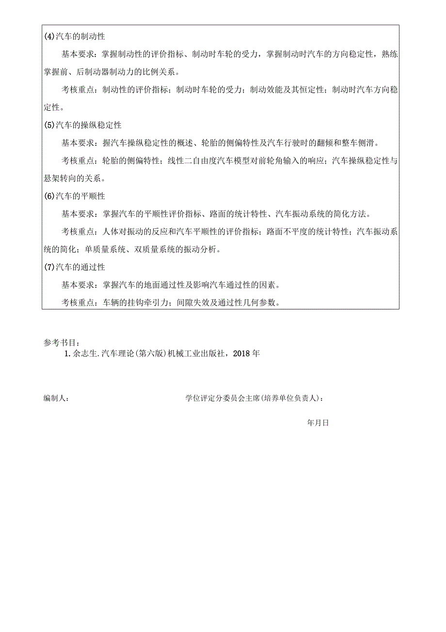 2024年硕士研究生招生专业课考试大纲---车辆工程（复试)--F225汽车理论.docx_第2页