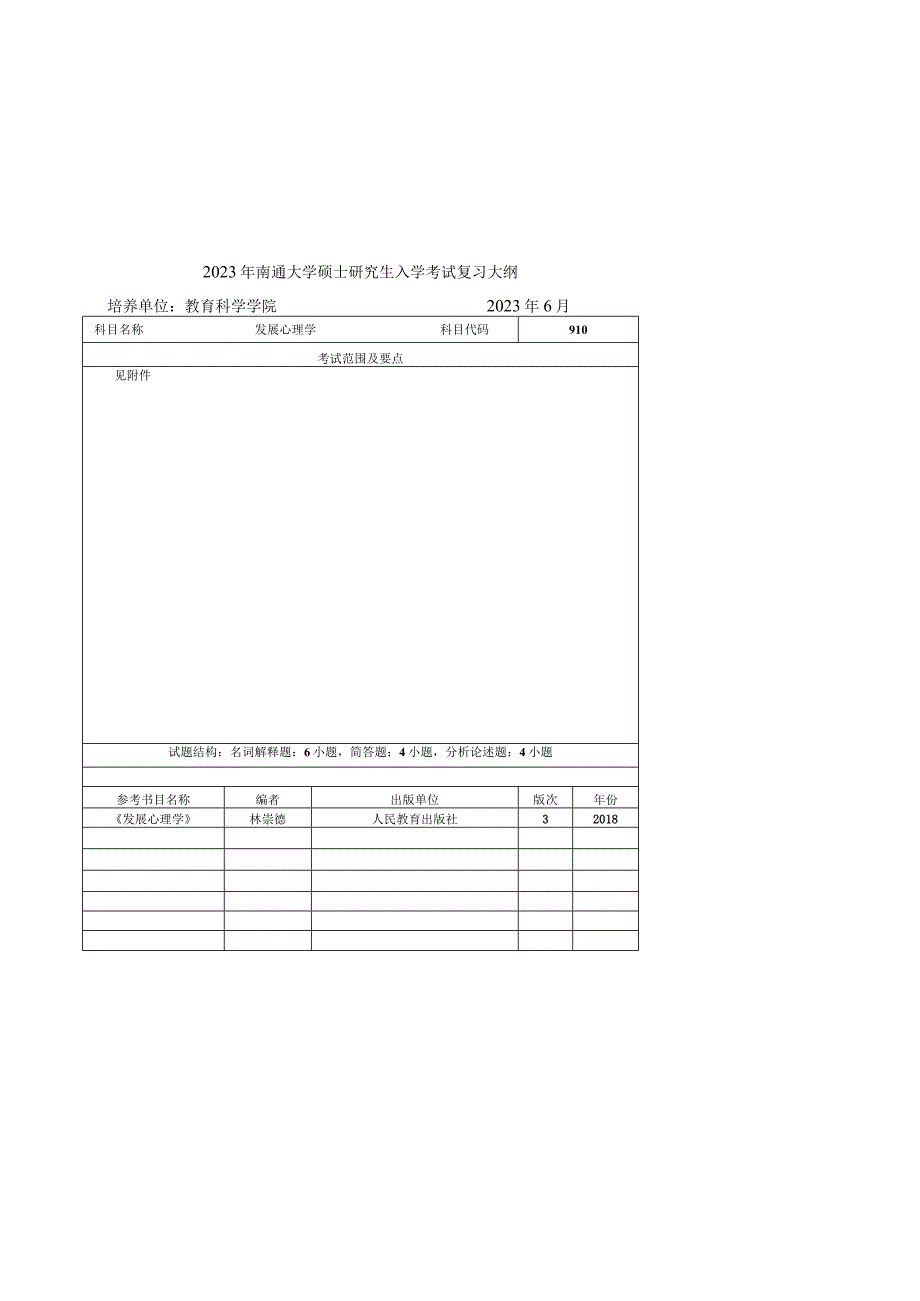 910发展心理学2023年复习大纲.docx_第1页