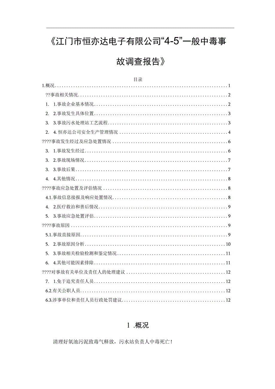 《江门市恒亦达电子有限公司“4·5”一般中毒事故调查报告》.docx_第1页