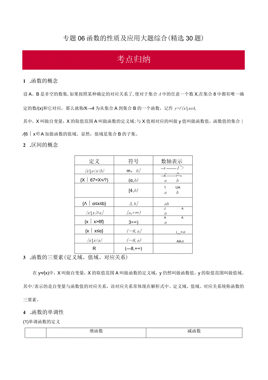 专题06 函数的性质及应用大题综合（精选30题）（原卷版）.docx_第1页