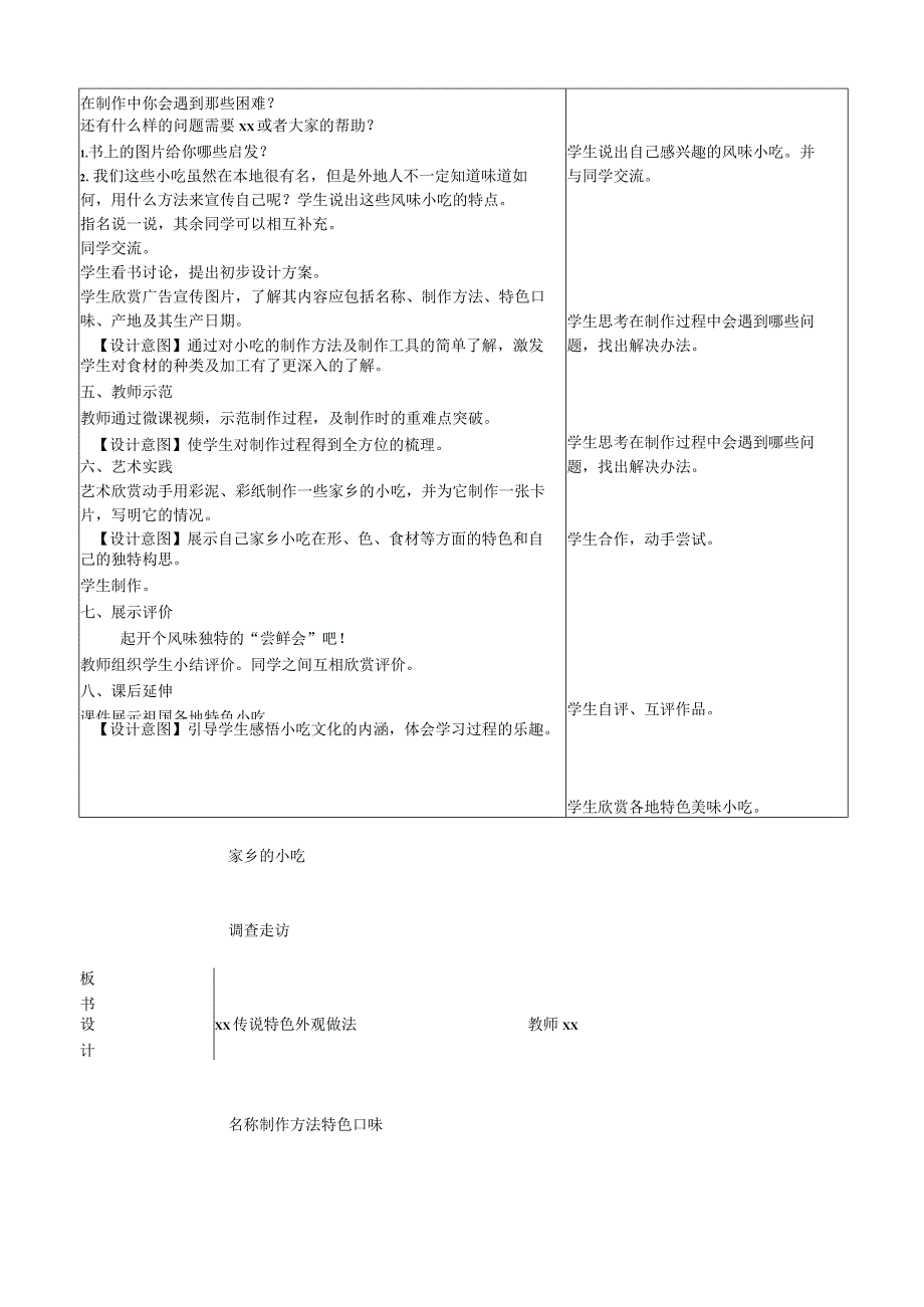 《家乡的小吃》_《家乡的小吃》+美术+未央区+经开第一学校+x（教学设计）微课公开课教案教学设计课件.docx_第3页