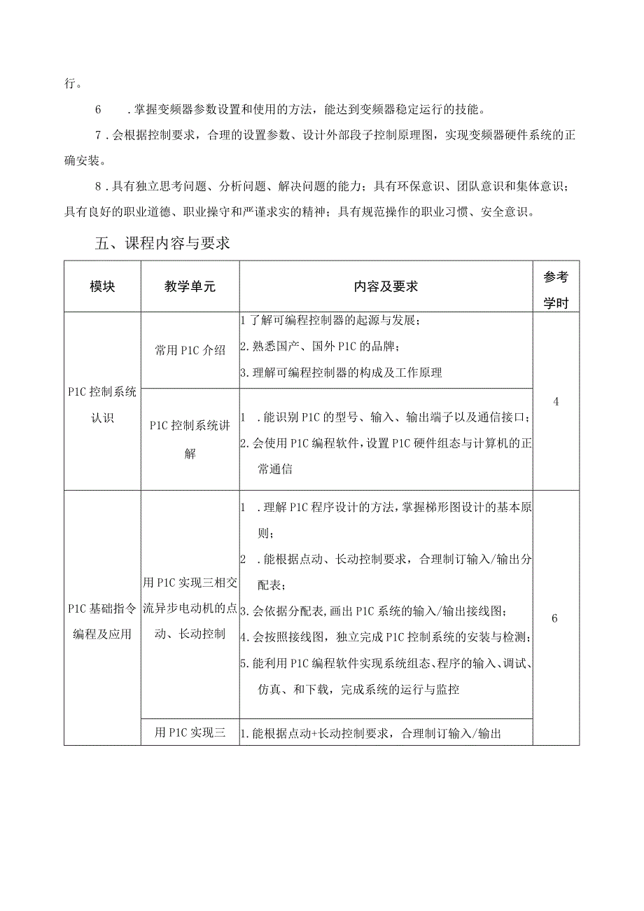 《plc与变频应用技术》课程标准.docx_第2页