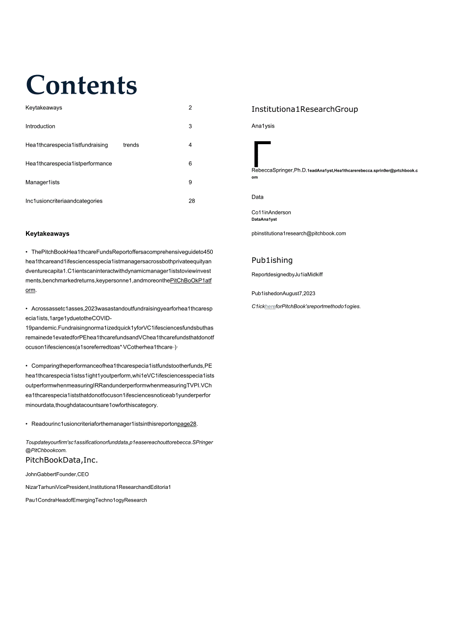 【行业研报】PitchBook-2023年上半年医疗基金报告（英）-2023_市场营销策划_重点报告.docx_第2页