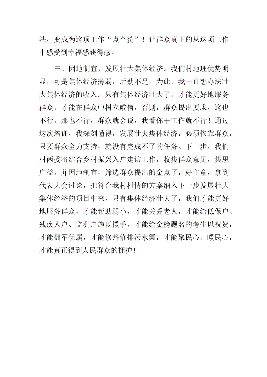 村支书参加村党组织书记和村委会主任视频培训会学习心得体会.docx_第3页