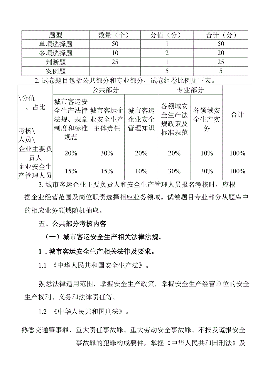 城市客运企业主要负责人和安全生产管理人员安全考核大纲.docx_第2页