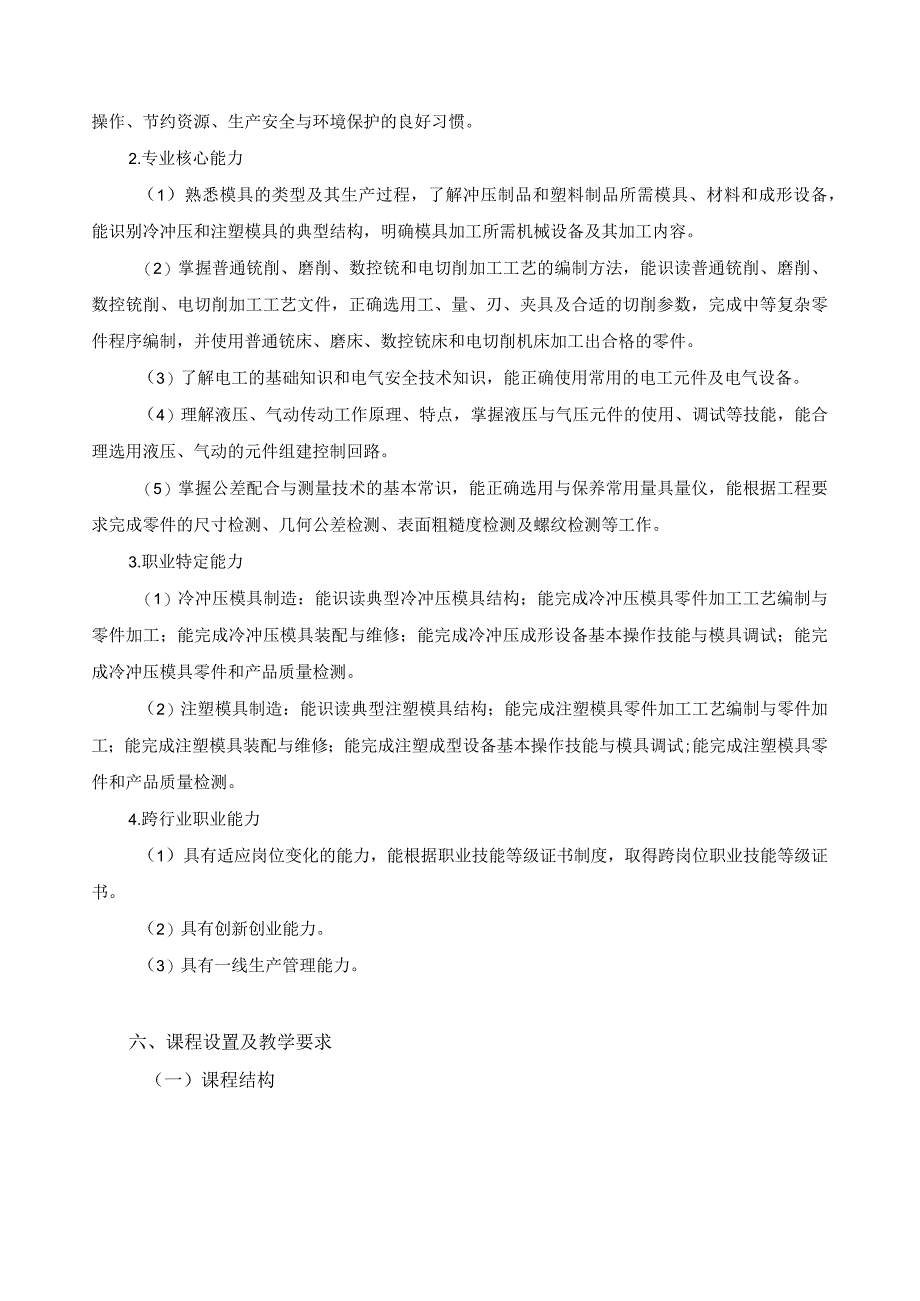 模具制造技术专业指导性人才培养方案.docx_第3页