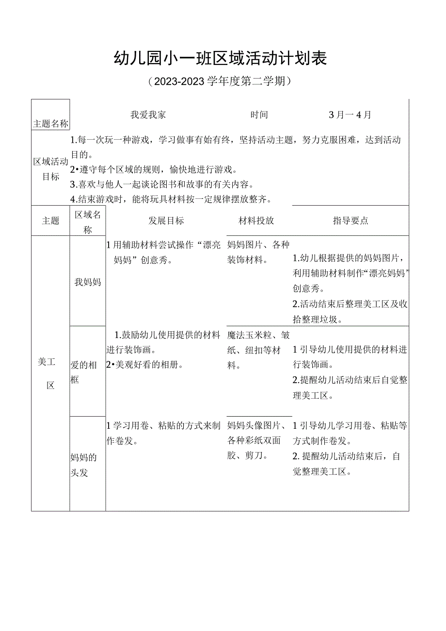 区域活动计划表（班级）.docx_第1页