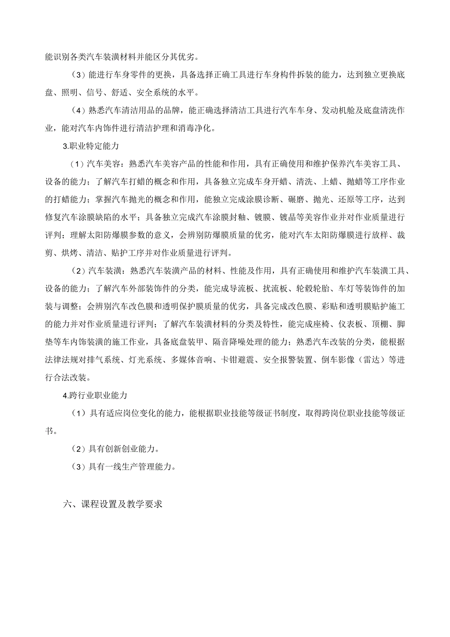 汽车美容与装潢专业指导性人才培养方案.docx_第3页