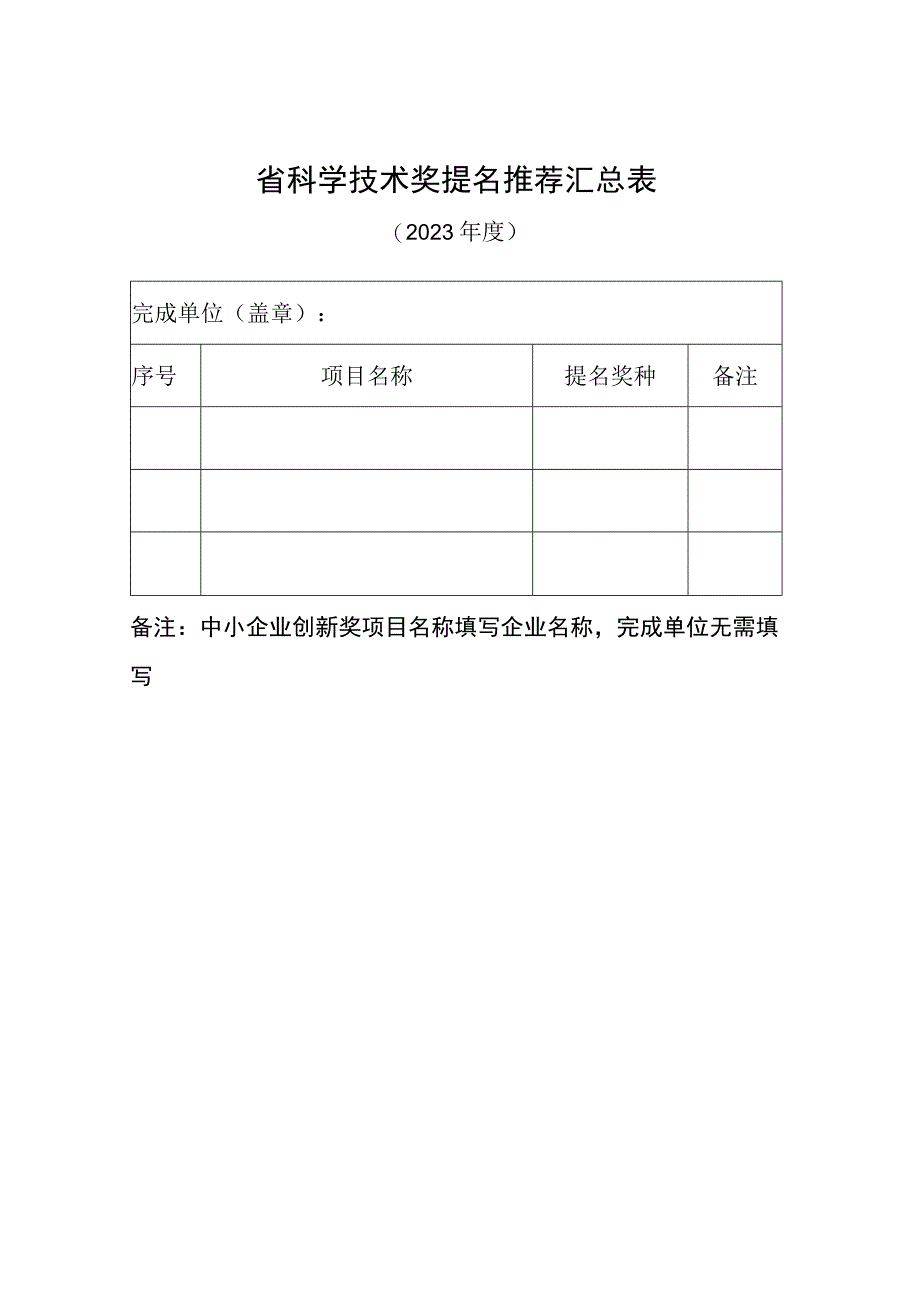 省科学技术奖提名推荐汇总表.docx_第1页