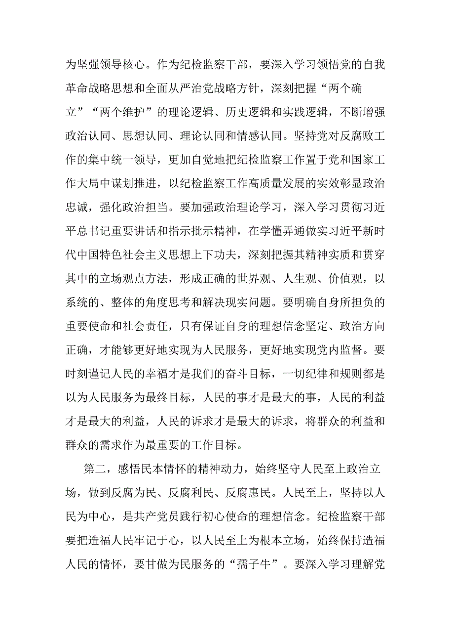 纪检监察干部主题教育交流研讨发言提纲(二篇).docx_第2页