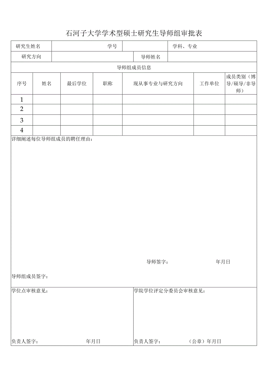 石河子大学全日制硕士专业学位研究生导师组审批表.docx_第2页