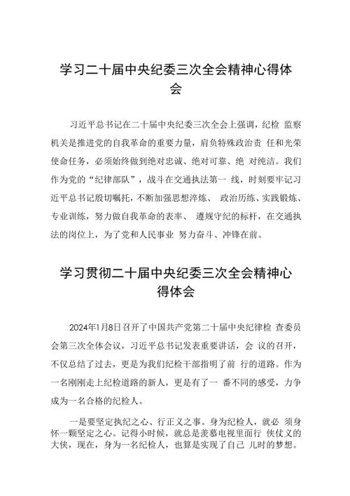 学习贯彻二十届中央纪委三次全会精神的心得体会精品范文(25篇).docx